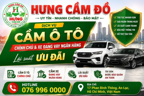Bảng lãi suất và phí dịch vụ cầm đồ công khai | Hưng Cầm Đồ