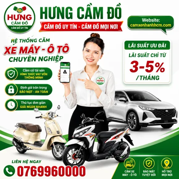 Bảng lãi suất và phí dịch vụ cầm đồ công khai | Hưng Cầm Đồ